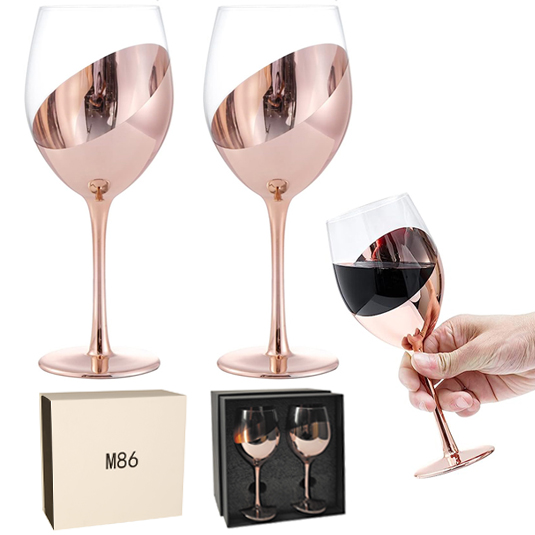 Set Copas Vino Encobrizadas