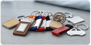 Llaveros Metal - Cuero - Madera